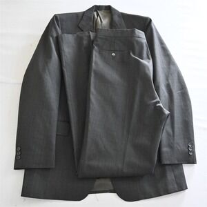 Vtg USA Made 42L 36x36 Brown‎ Glenn Check Wool Mens Jacket Pants Suit